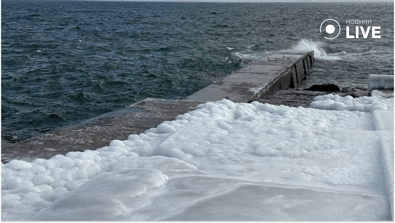 В Одесі замерзло узбережжя