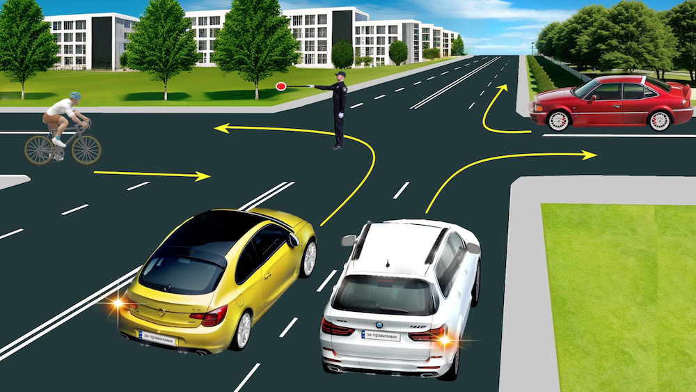 Тест з ПДР: хто має право проїхати перехрестя?