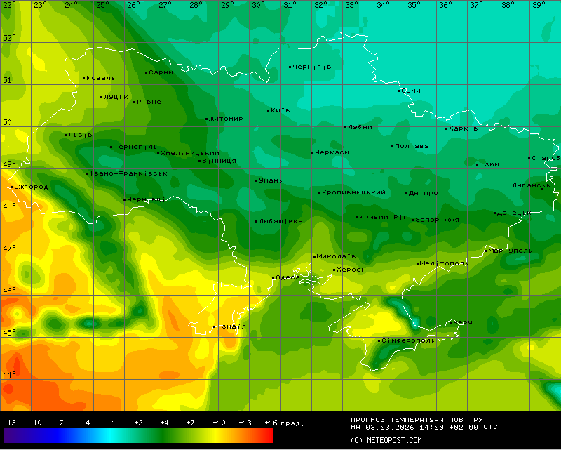 Погода 3 березня