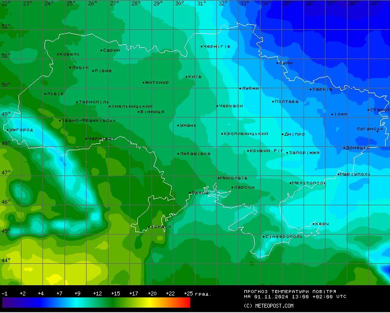 температура карта