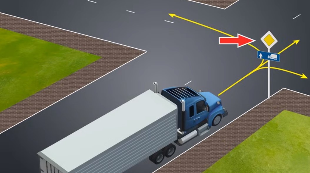 На що вказують знаки на перехресті — куди може проїхати автомобіль - фото 1