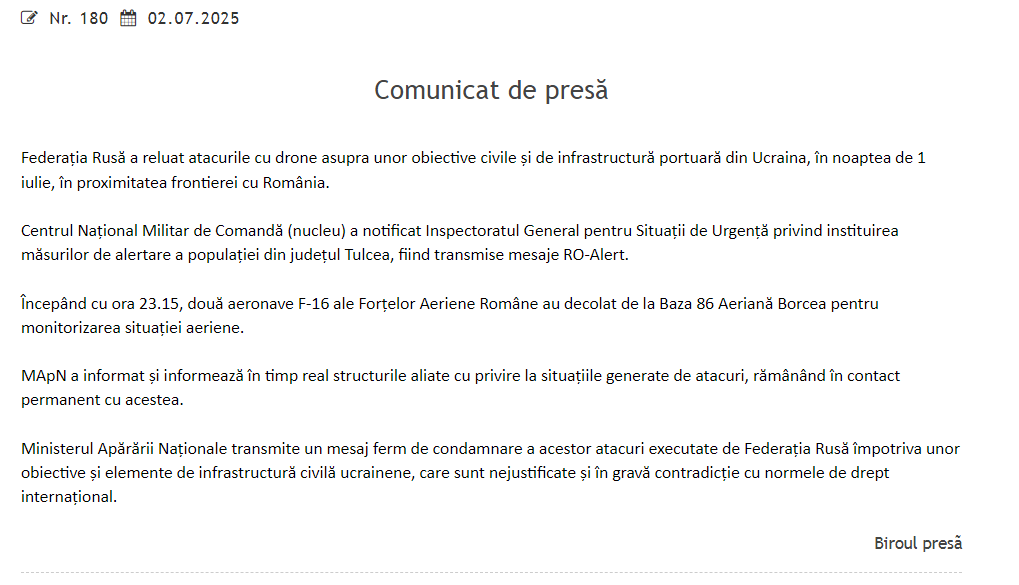 Після обстрілу Одещини Румунії підняла у небо винищувачі F-16 - фото 1