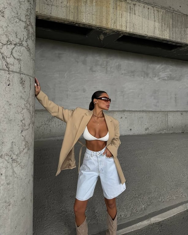 Образи на весну зі стильними бермудами