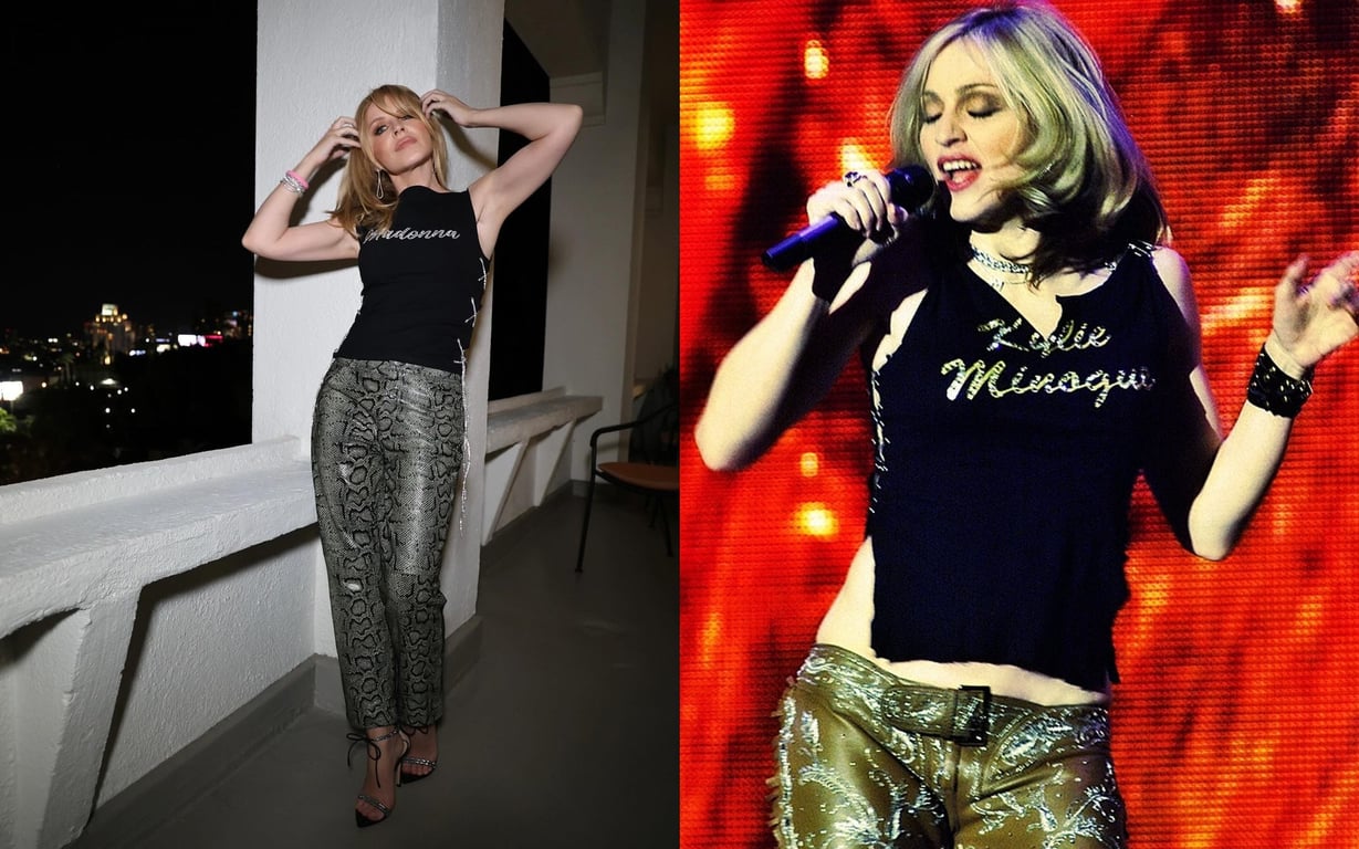 Мадонна в шляпе от украинского дизайнера выступила с Кайли Миноуг — видео - фото 1