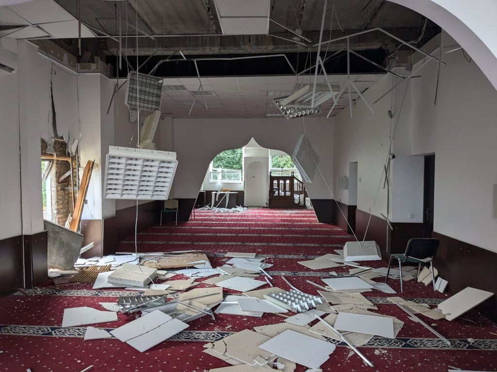 повреждения Исламского центра в Киеве