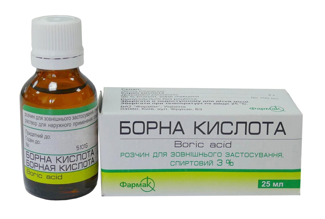 Борная кислота в бутылке
