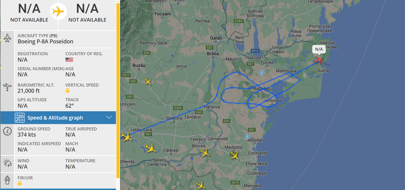 Розвідувальний літак ВМС США над Чорним морем - фото 1