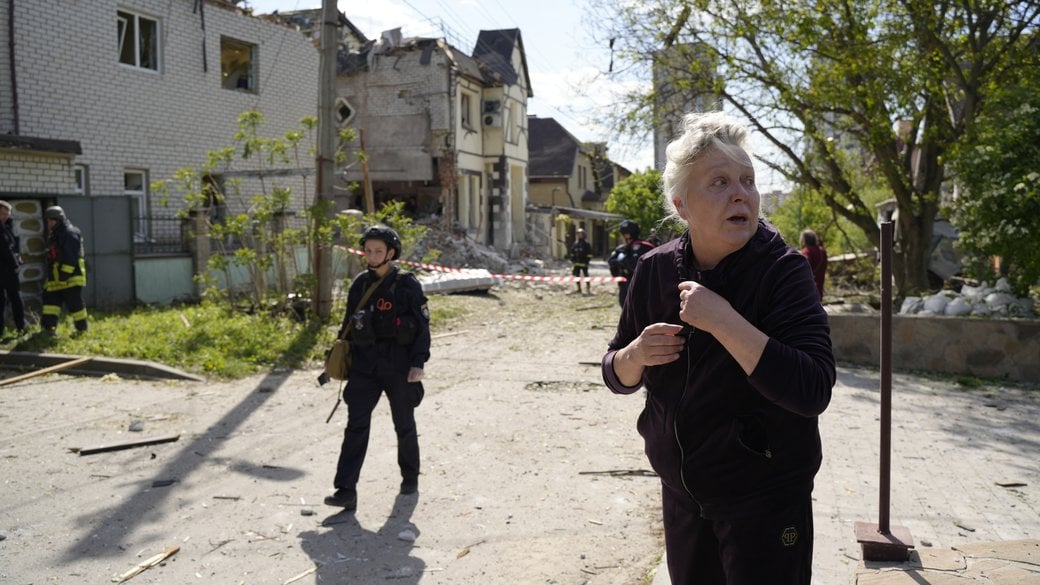 Наслідки ударів КАБами по центральній частині Харкова 5 травня. Фото: Суспільне Харків