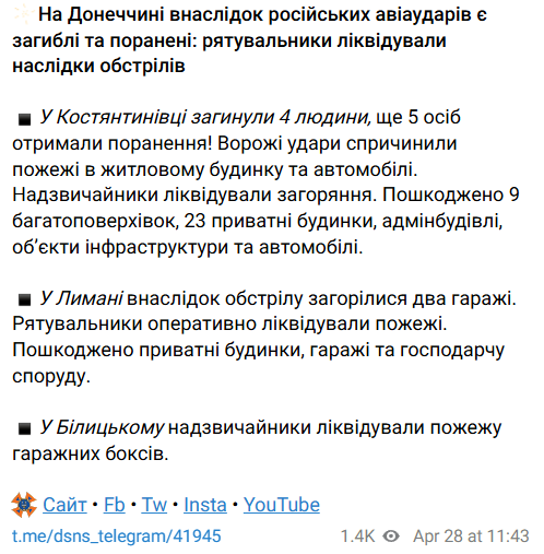 Атака РФ на Донеччину