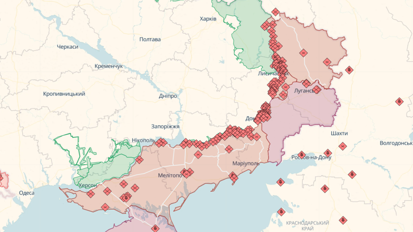 Онлайн карти бойових дій в Україні на 20 червня: DeepState, Liveuamap, ISW