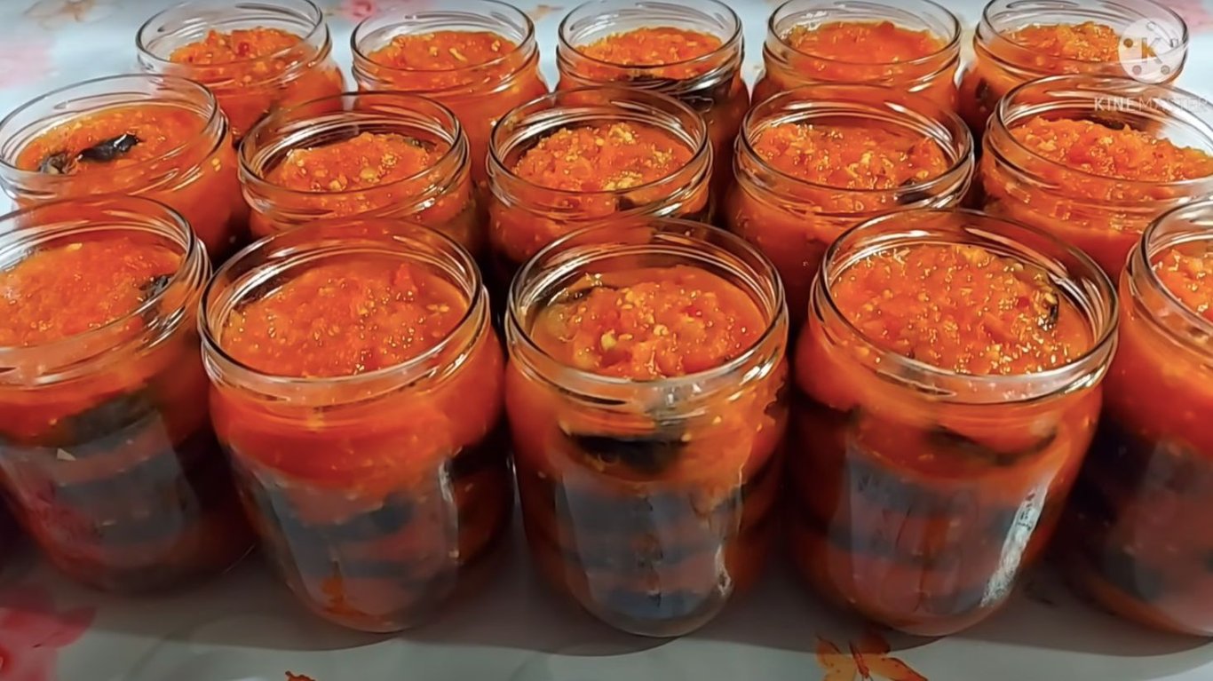 смачні баклажани "вогник" на зиму за давнім рецептом