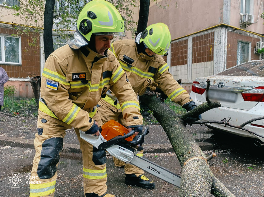 у Києві через негоду падали дерева