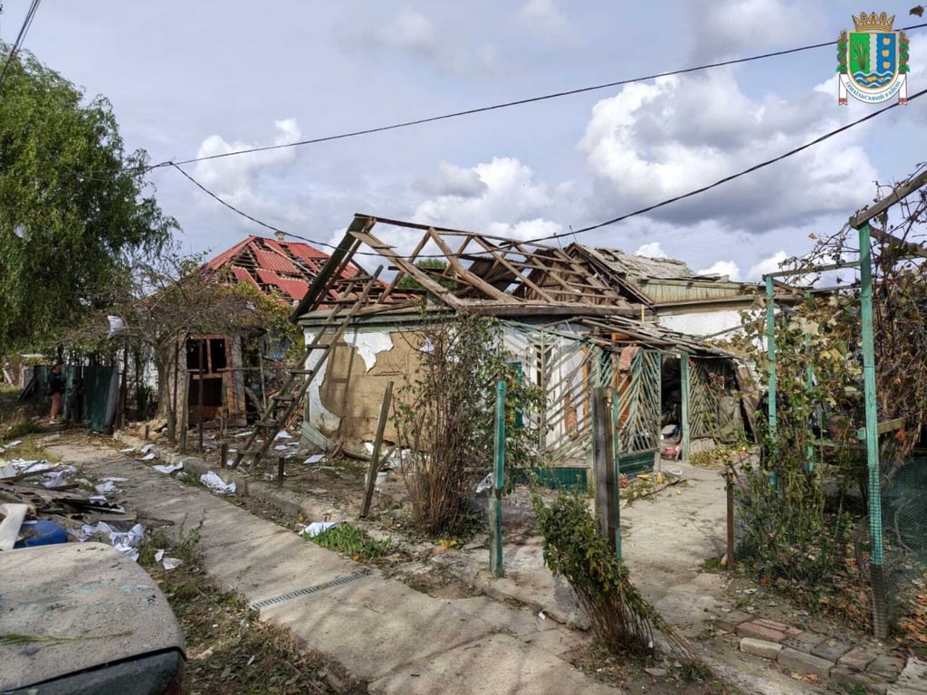 Будинок без даху у Вилковому після атаки росіян