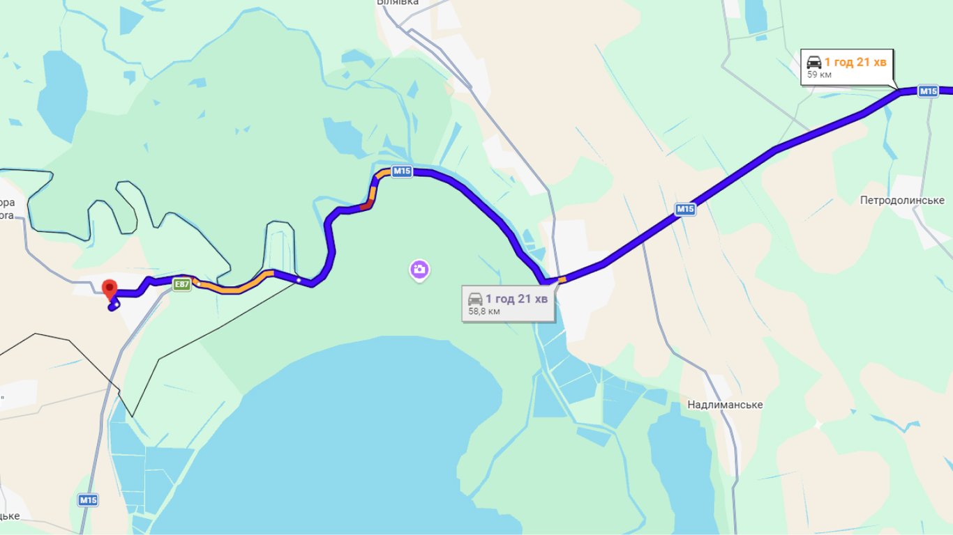 Затори на трасі Одесі-Рені