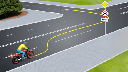Коварный тест ПДД — может ли мотоциклист повернуть налево - 285x160