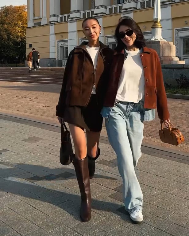 Образи з замші завжди доречні