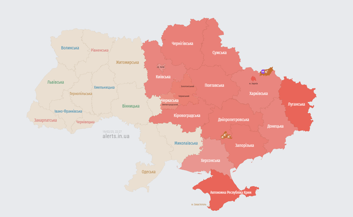 мапа тривог