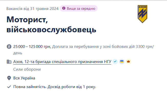 В полку "Азов" потрібні фахівці, які вміють ремонтувати мотори автівок — умови праці - фото 1