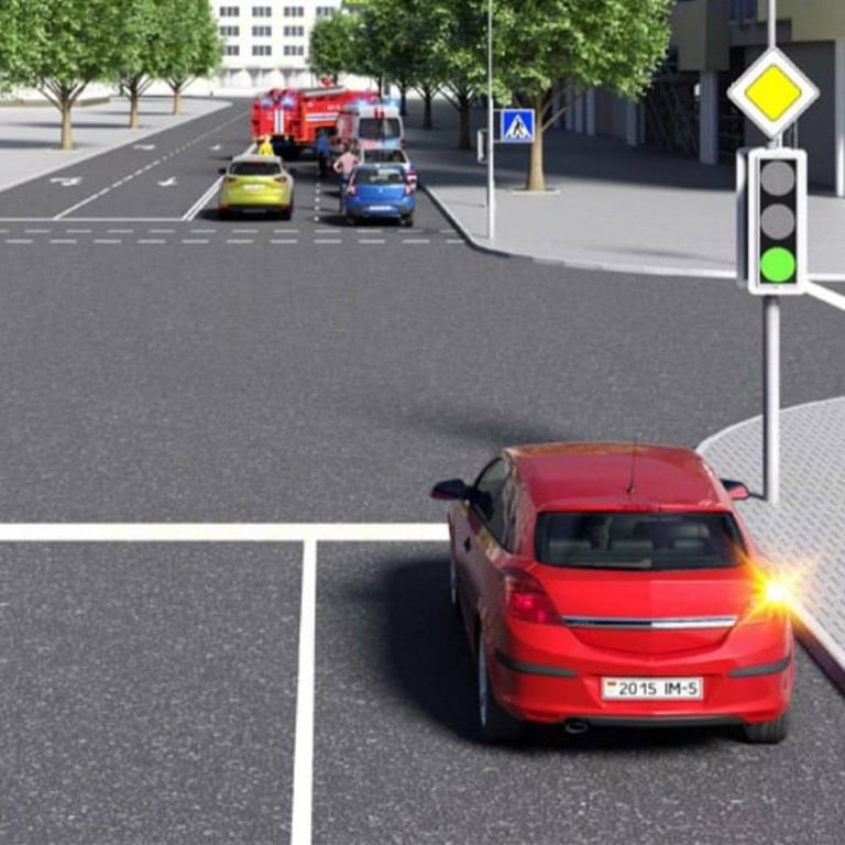 Тест з ПДР: чи може водій повернути праворуч?