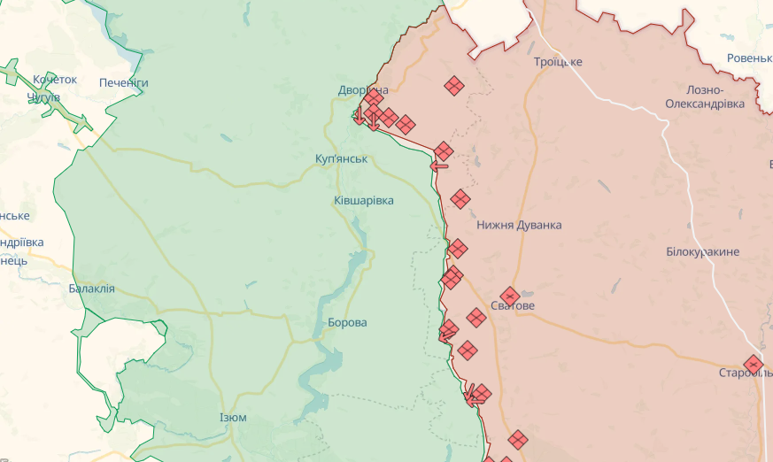 Карта бойових дій на 12 жовтня