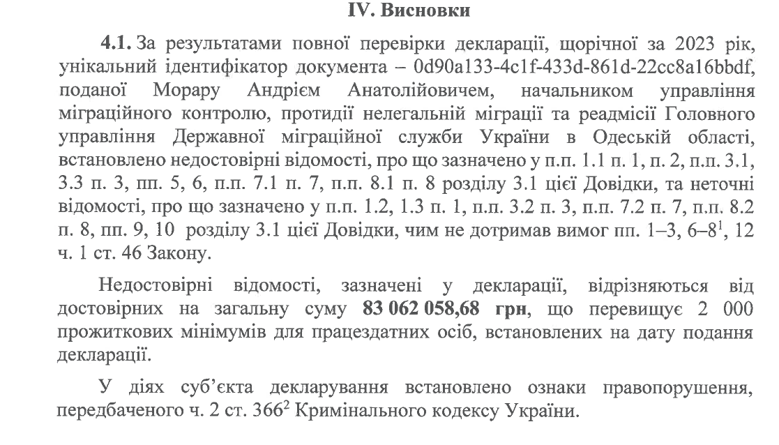 Чиновник одесской миграционной службы скрыл 83 млн грн — детали - фото 1