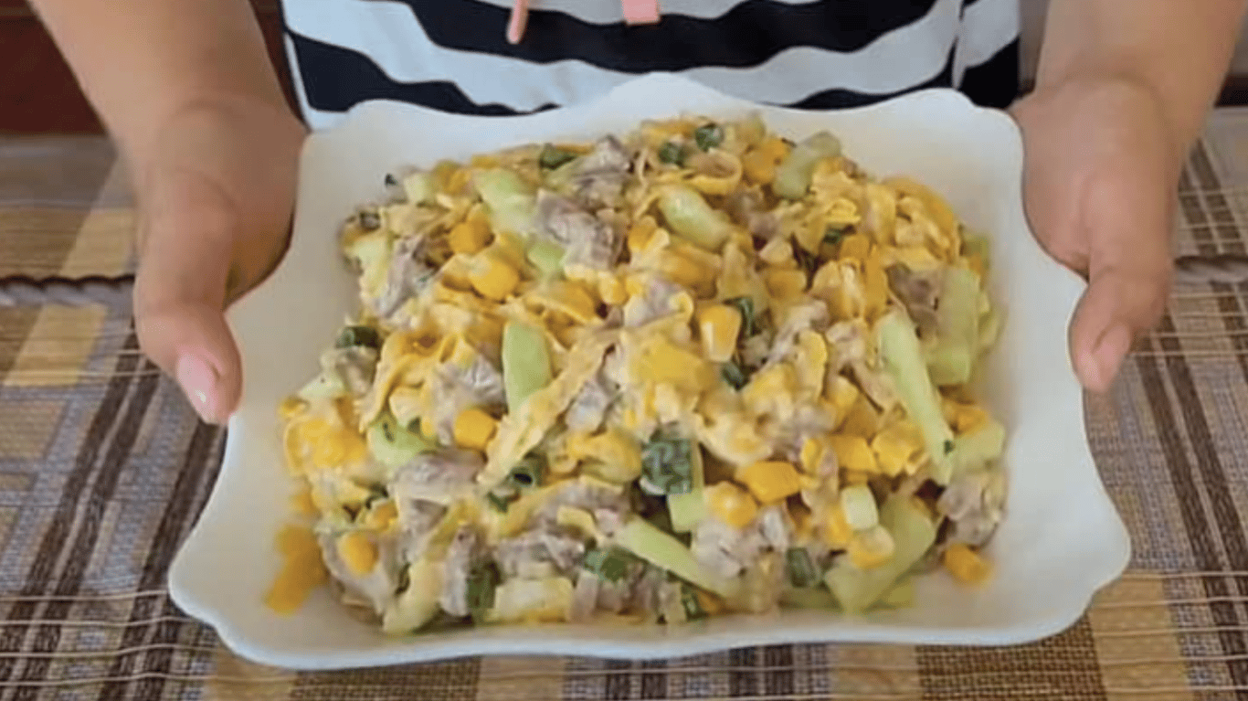 салат з м’ясом і яйцями рецепт