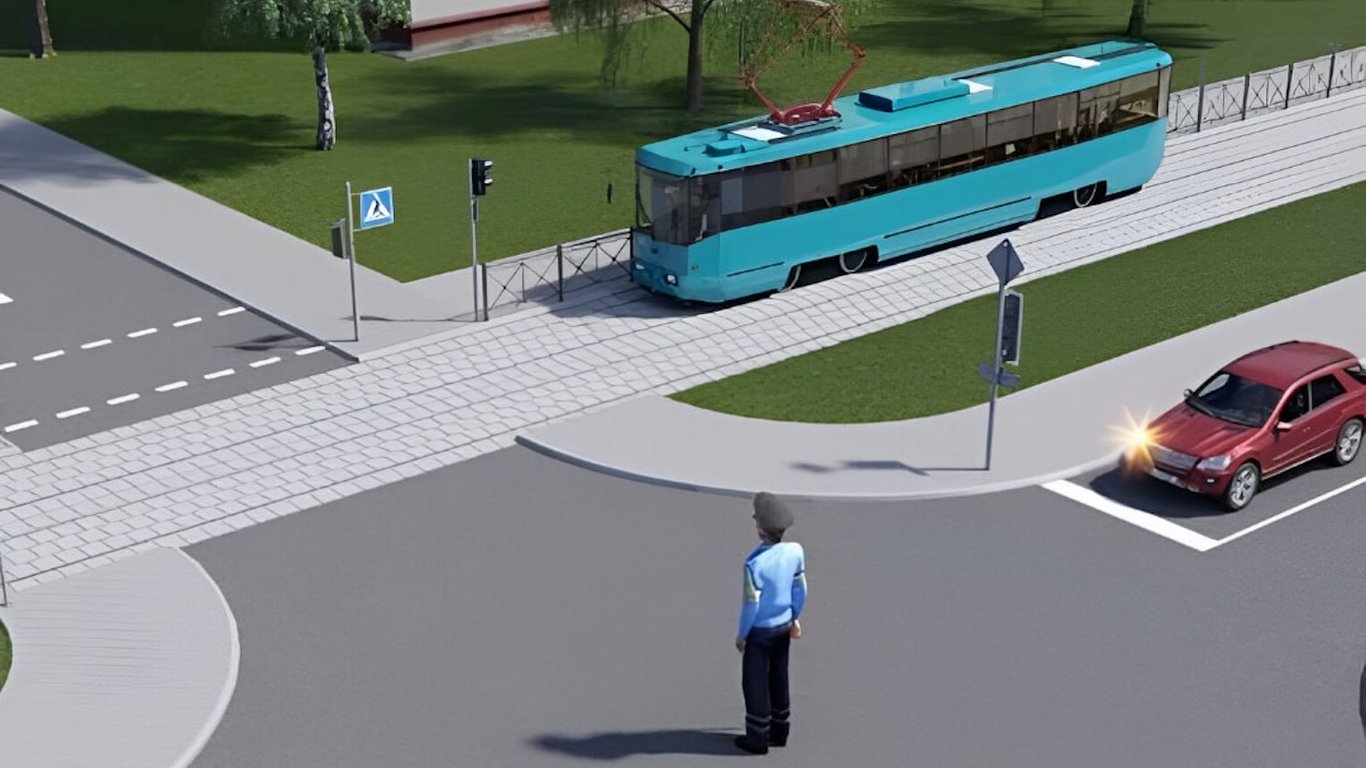 Тест ПДД с регулировщиком: кто проедет первым