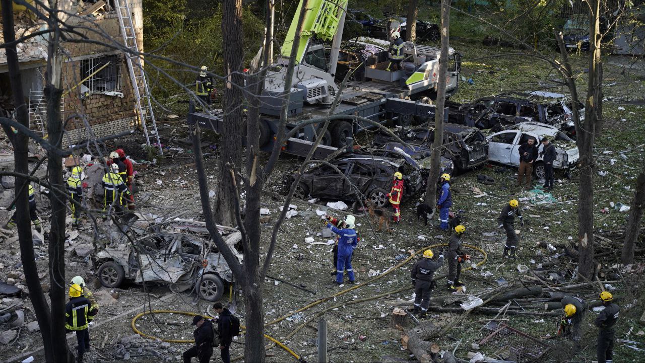 The aftermath of the shelling of Kyiv on June 23