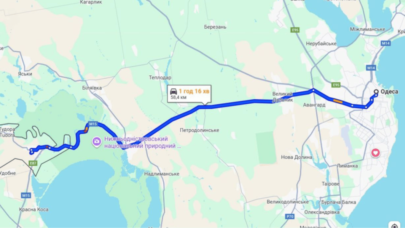 Затори на трасі Одеса-Рені