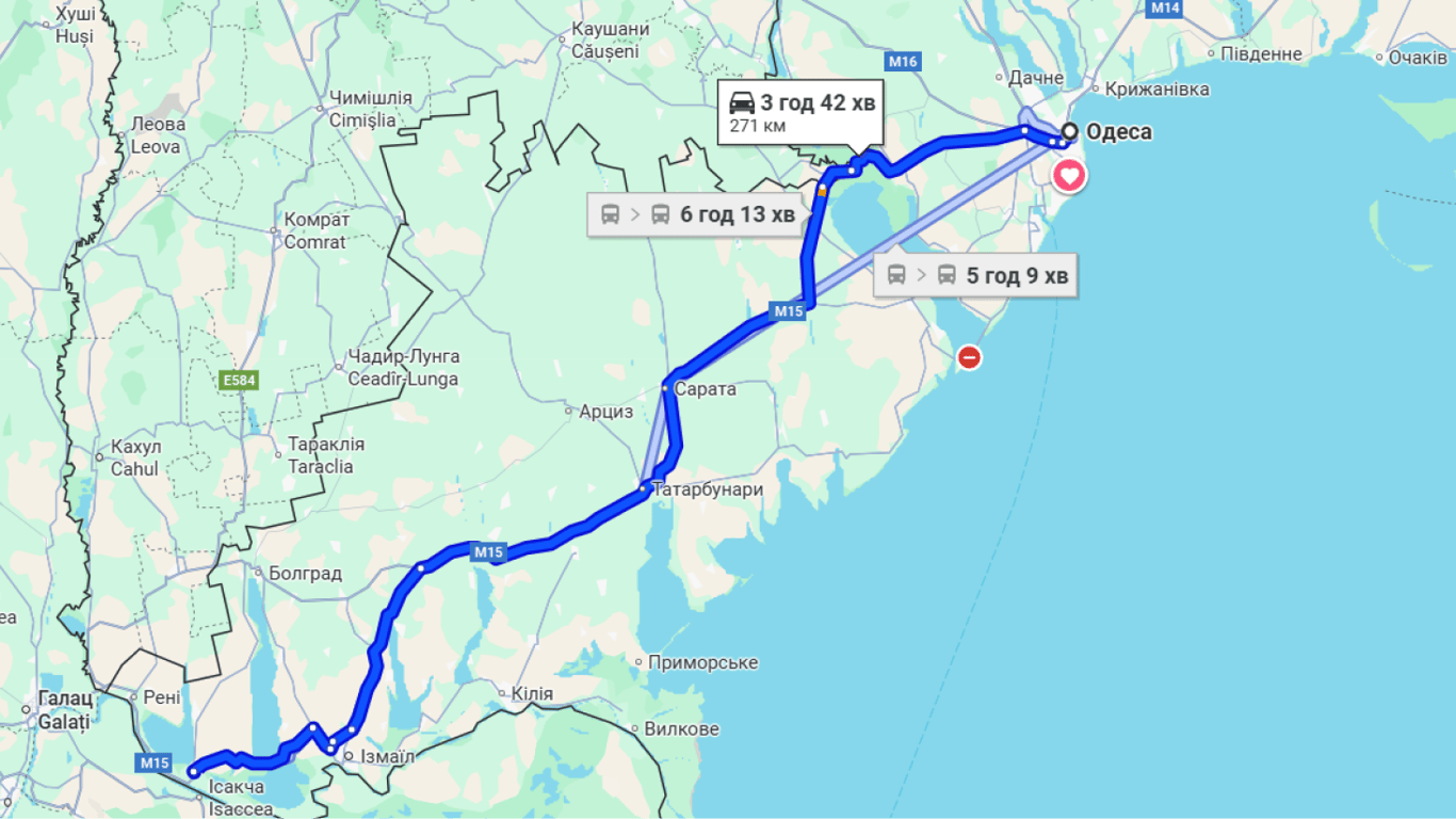Затори на трасі Одеса-Рені