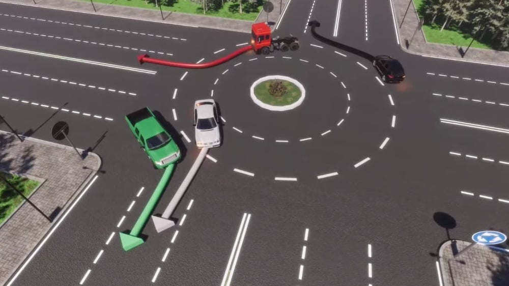 Тест з ПДР: хто порушує правила на круговому перехресті?