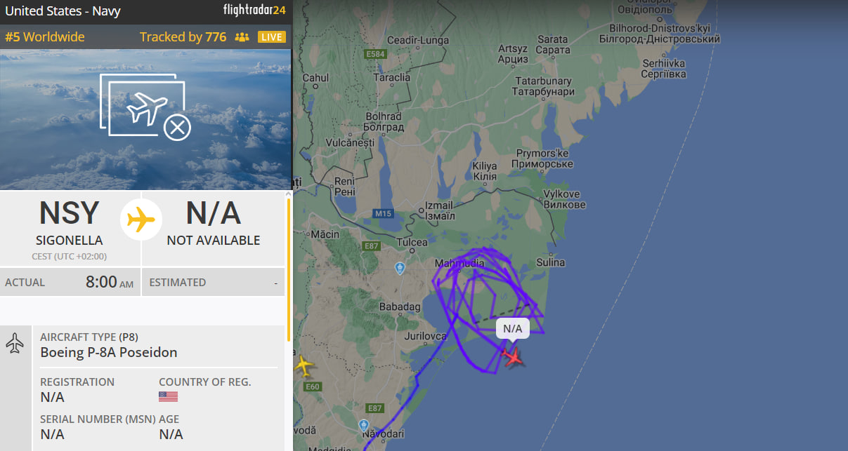 Літак НАТО близько Одещини 24 травня