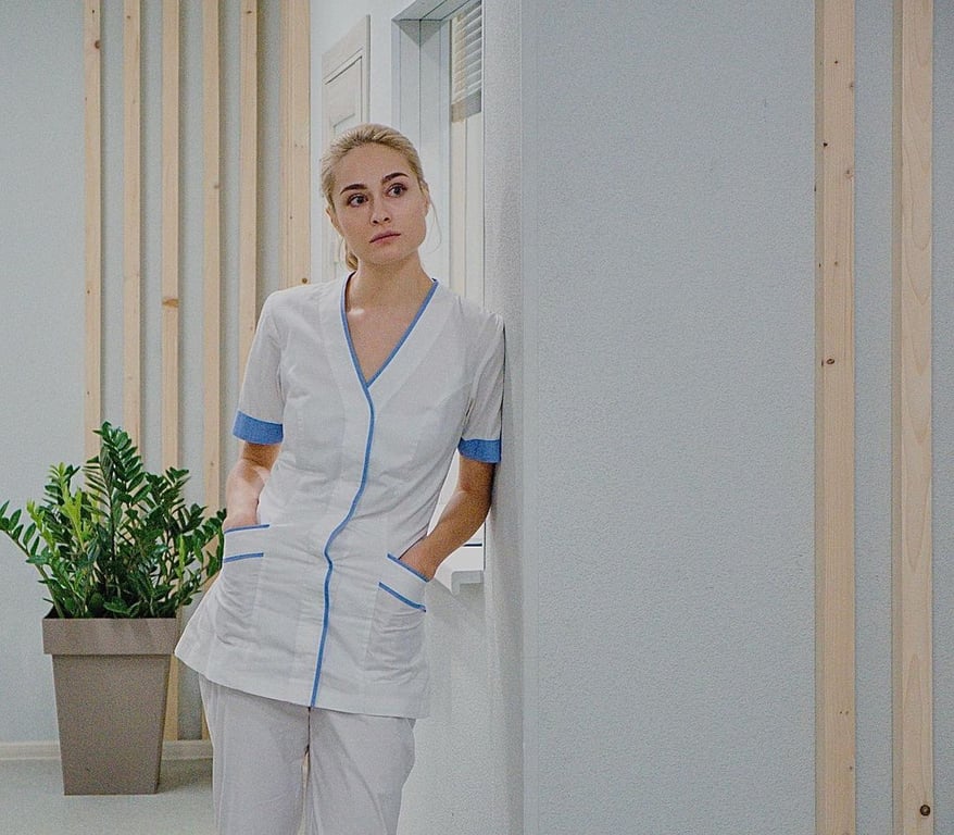 Анастасия Цымбалару на съемках сериала "Женский врач"