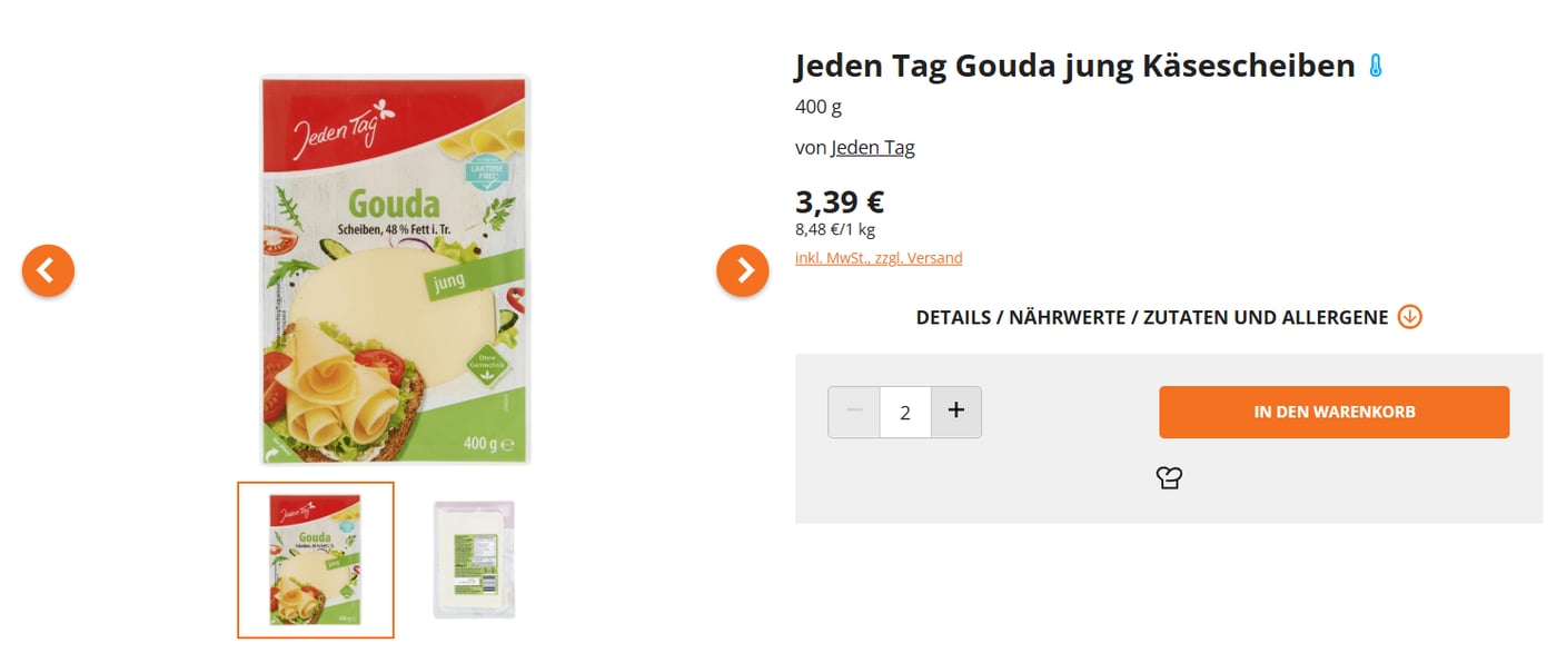 Ціни на сир у Німеччині