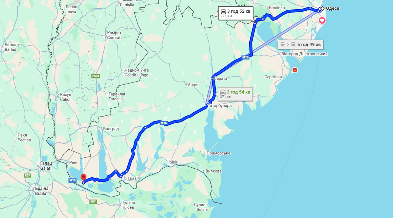 Затори на трасі Одеса-Рені