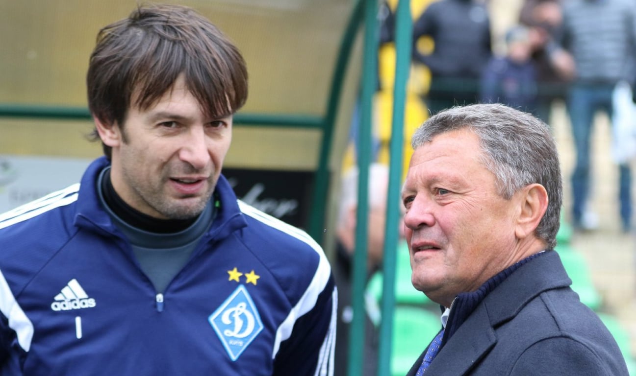 Мирон Маркевич с экс-вратарем "Динамо" Александром Шовковским