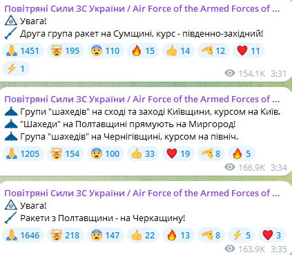 Атака ракетами з Ту-95МС та "Шахедами" — у небезпеці вся Україна - фото 2
