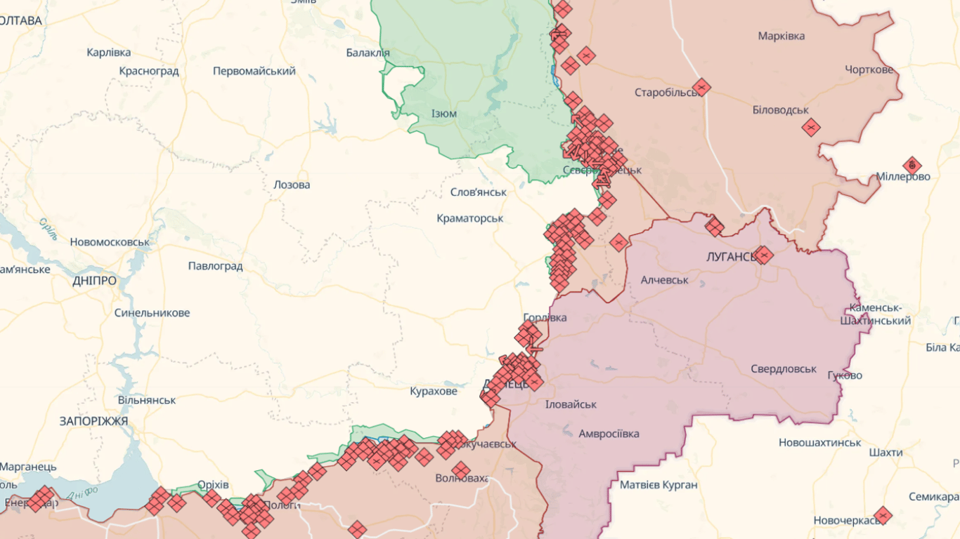 Онлайн-карти бойових дій в Україні на сьогодні, 18 серпня: DeepState, Liveuamap, ISW