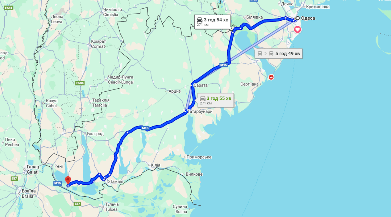 Затори на трасі Одеса-Рені