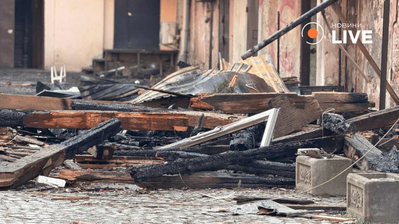 Наслідки удару дроном по Львову 24 береезня