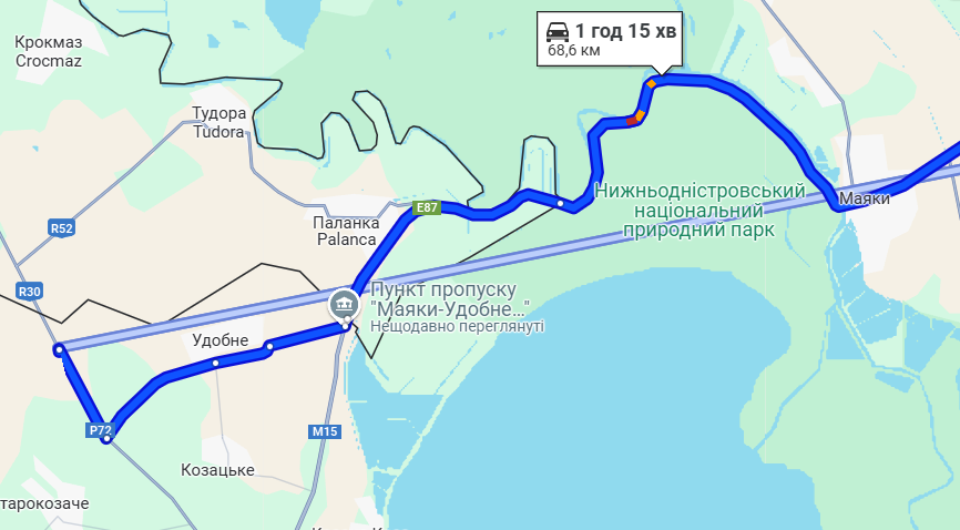 Траса Одеса-Рені —  ситуація з заторами сьогодні увечері - фото 1