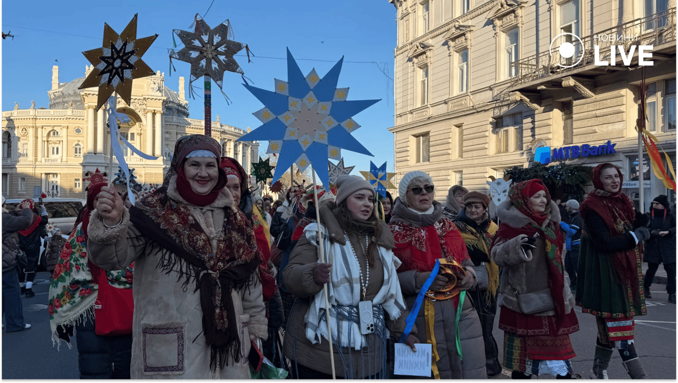 У центрі Одеси заспівали коляду