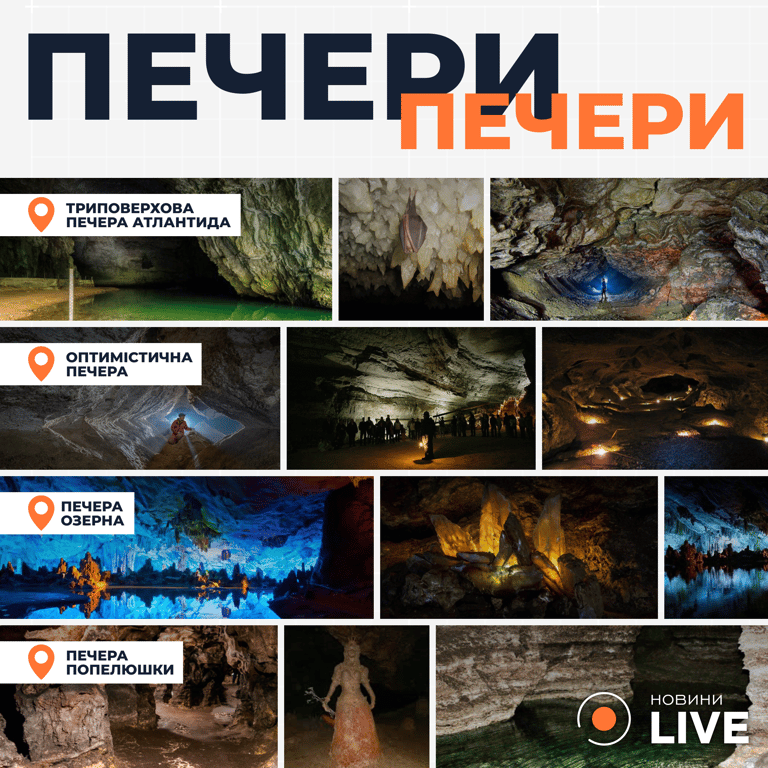Пещеры Украины