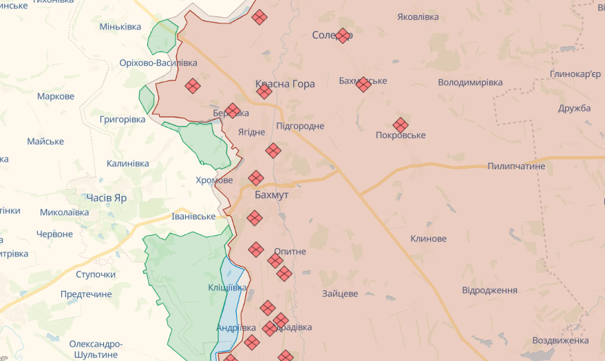 Карта боевых действий на 30 сентября