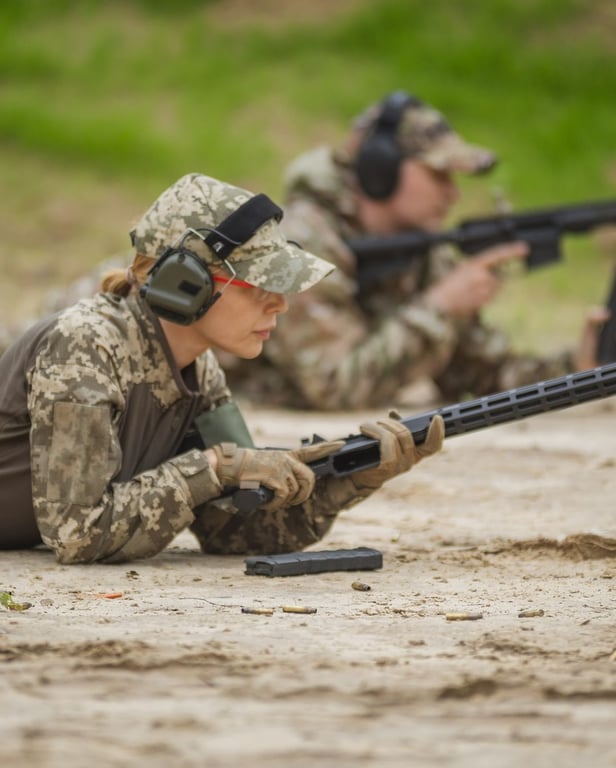 Тина Кароль на курсах боевой подготовки