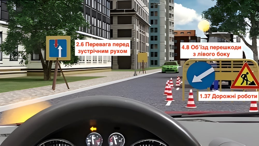 Тест з ПДР: хто з водіїв має поступитися?