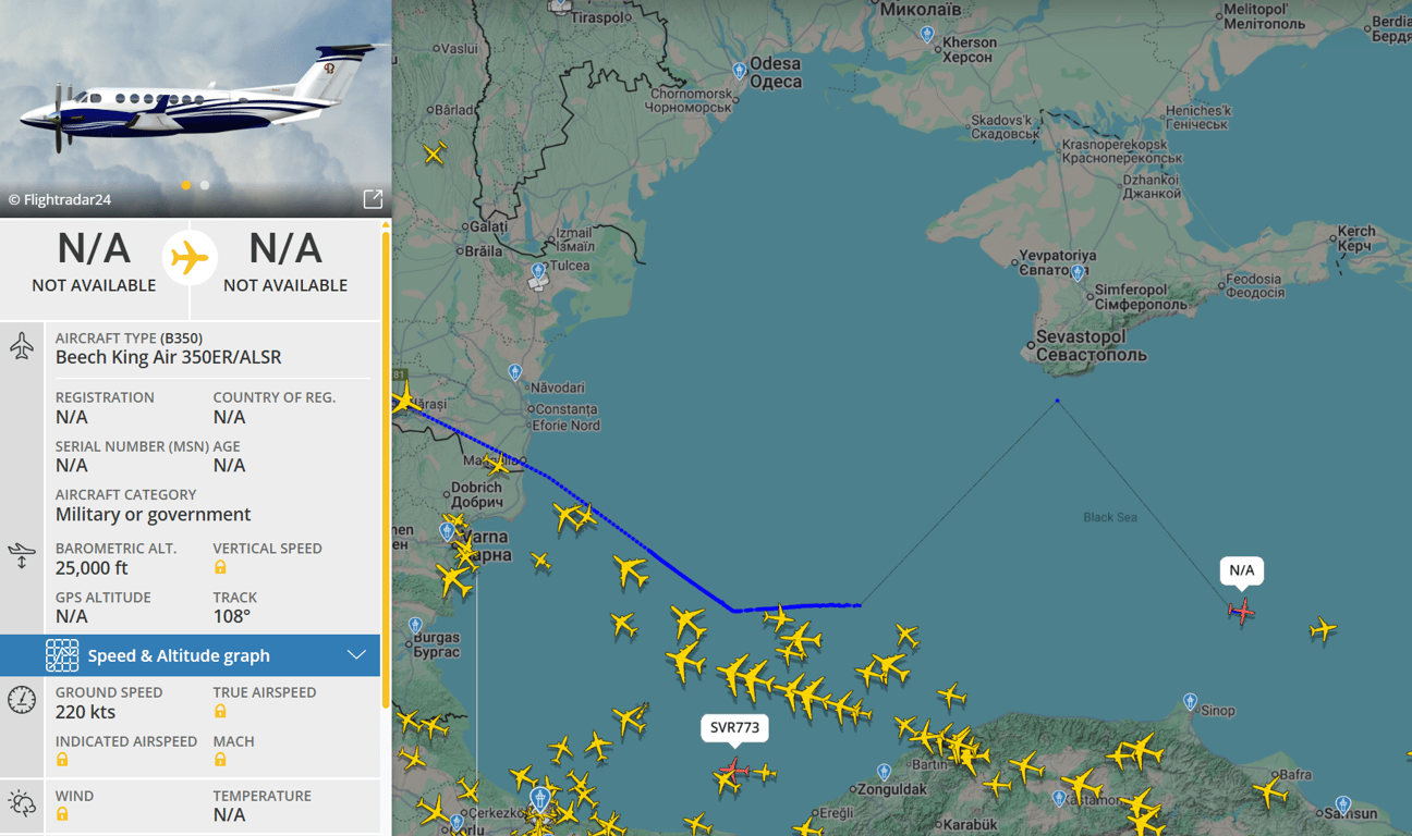 У небі над Чорним морем помітили розвідувальний літак Франції - фото 1