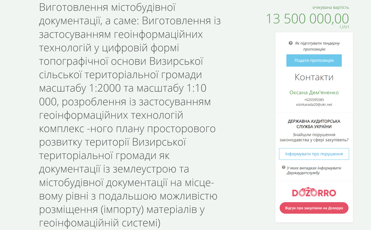 Виготовлення містобудівної документації