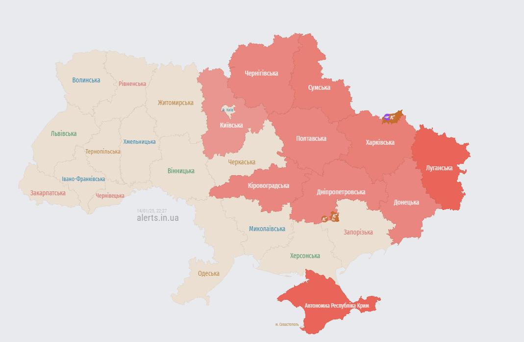 повітряна тривога в Україні