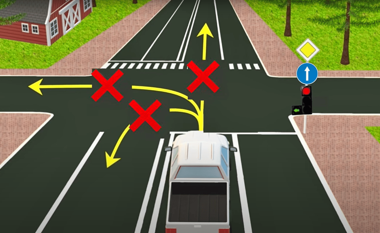 Правильный ответ на тест по ПДД